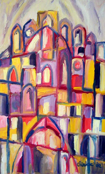 art-paintings-abstract_paintings-city-cathedral