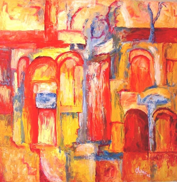 art-paintings-abstract_paintings-city-sun