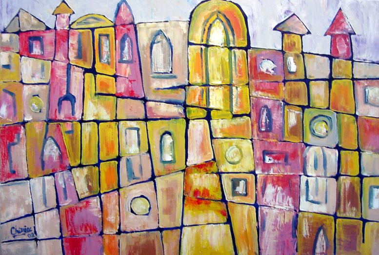 art-paintings-abstract_paintings-city-building