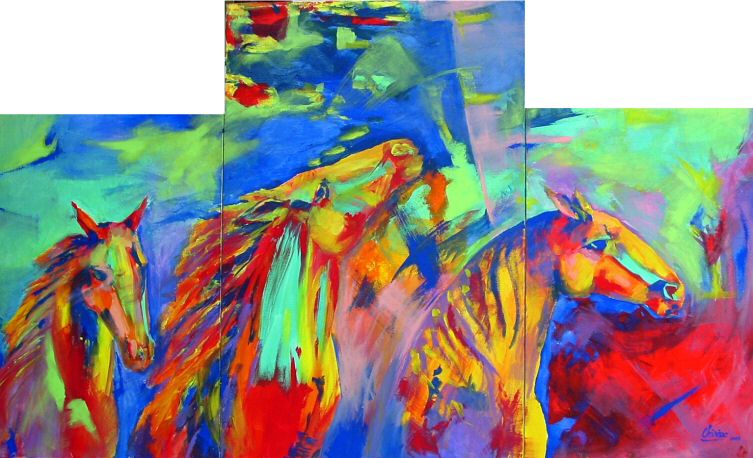 art-paintings-abstract_paintings-horses-horses