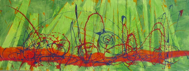 art-paintings-abstract_paintings-triptych-green