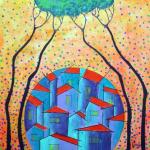 art-paintings-abstract_paintings-city-round