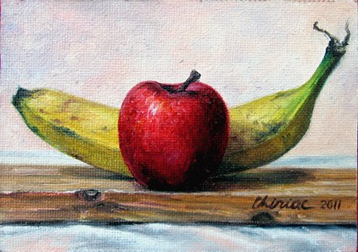 artcard-art-aceo-paintings-fruit-realism-apple-banana-apple_banana
