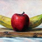 artcard-art-aceo-paintings-fruit-realism-apple-banana-apple_banana
