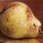 artcard-art-aceo-paintings-fruit-realism-pear-yellow
