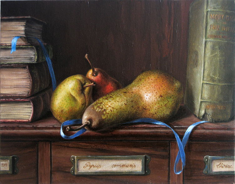 still_life-realism-fine_art-oil_painting-bookshelf