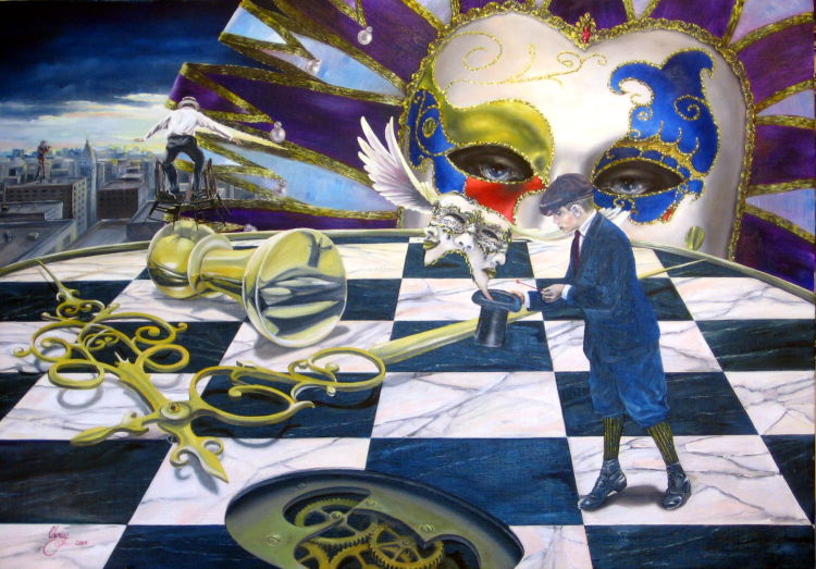surreal-oil_painting-famous_artists-new_york_masquerade