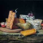 fine_art-still_life-oil_painting-cheese_and_fruit