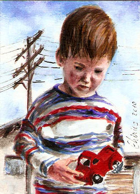 art-paintings-artcards-children-portrait-toy
