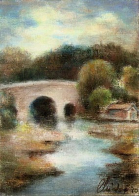 art-paintings-artcards-landscape-bridge-river
