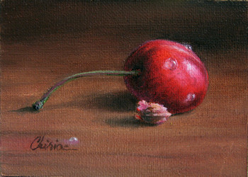 artcard-art-aceo-paintings-fruit-realism-cherry