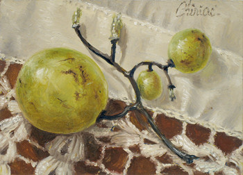 artcard-art-aceo-paintings-fruit-realism-grapes-grapes_on_the-lace_tablecloth
