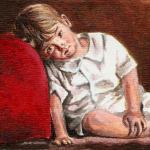 art-paintings-artcard-realism-Valentine-boy-heart