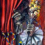 art-paintings-miniature-goth-Gothic-deviantart-clown-skulls