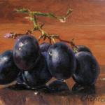 artcard-art-aceo-paintings-fruit-realism-grapes-red_grapes-black_grapes