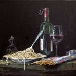 fine_art-still_life-oil_painting-wine_and_spaghetti