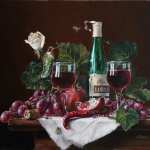 still_life-classical_oil_painting-grapes-wine-pomegranate